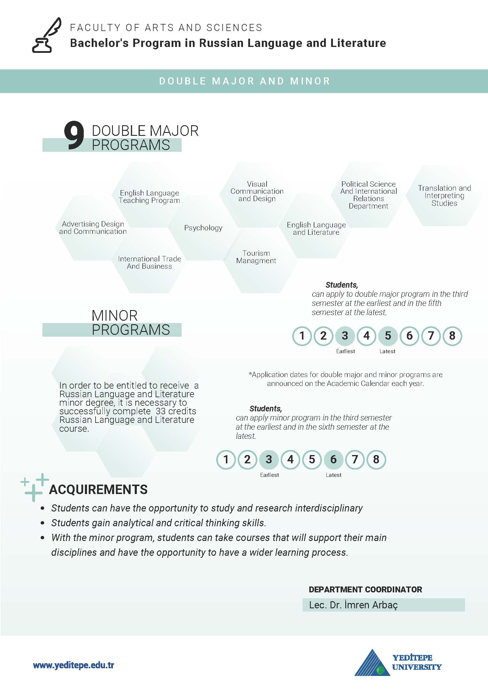 Russian Language and Literature Double Major Minor