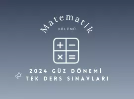 2024 Güz Tek Ders Sınavları