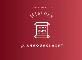 Fall 2025 History Department Final Schedule 