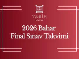 2026 Bahar Final Sınav Takvimi